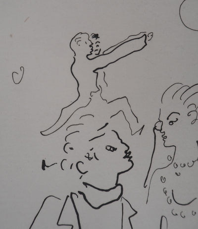 Jean COCTEAU : Le bal du comte d'Orgel : Confidences sur la piste, Gravure originale (photo de détail 4) - Crédit photo : Galerie Art.Paris