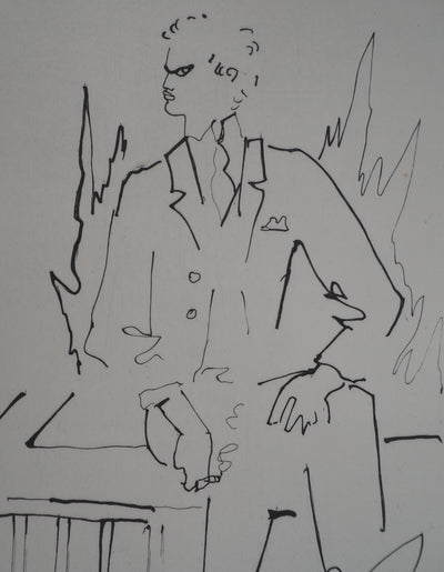 Jean COCTEAU : Le bal du comte d'Orgel : Suspicion au coin du feu, Gravure originale (photo de détail 2) - Crédit photo : Galerie Art.Paris