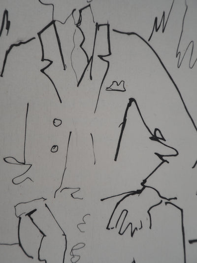 Jean COCTEAU : Le bal du comte d'Orgel : Suspicion au coin du feu, Gravure originale (photo de détail 6) - Crédit photo : Galerie Art.Paris