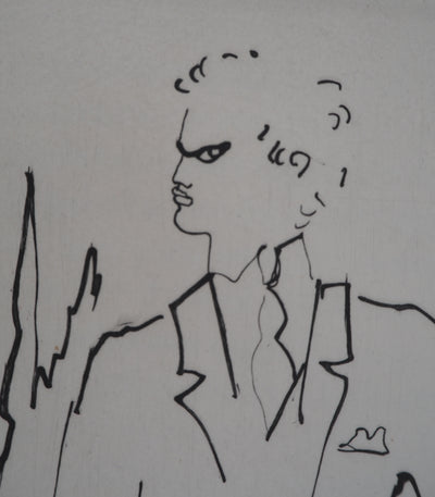 Jean COCTEAU : Le bal du comte d'Orgel : Suspicion au coin du feu, Gravure originale (photo de détail 5) - Crédit photo : Galerie Art.Paris