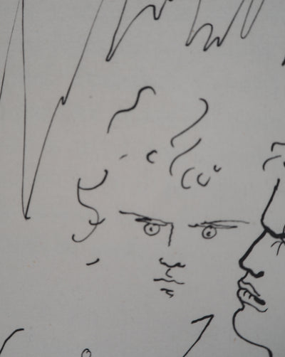 Jean COCTEAU : Le bal du comte d'Orgel : La discussion, Gravure originale (photo de détail 4) - Crédit photo : Galerie Art.Paris