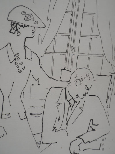 Jean COCTEAU : Le bal du comte d'Orgel : Un réconfort bienvenu, Gravure originale (photo de détail 2) - Crédit photo : Galerie Art.Paris