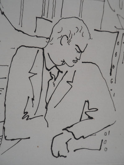 Jean COCTEAU : Le bal du comte d'Orgel : Un réconfort bienvenu, Gravure originale (photo de détail 3) - Crédit photo : Galerie Art.Paris