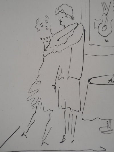 Jean COCTEAU : Le bal du comte d'Orgel : Moment de tendresse, Gravure originale (photo de détail 2) - Crédit photo : Galerie Art.Paris