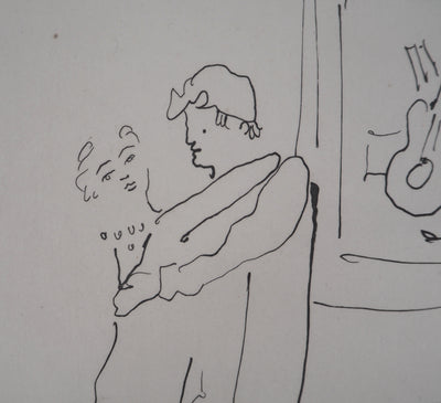 Jean COCTEAU : Le bal du comte d'Orgel : Moment de tendresse, Gravure originale (photo de détail 5) - Crédit photo : Galerie Art.Paris