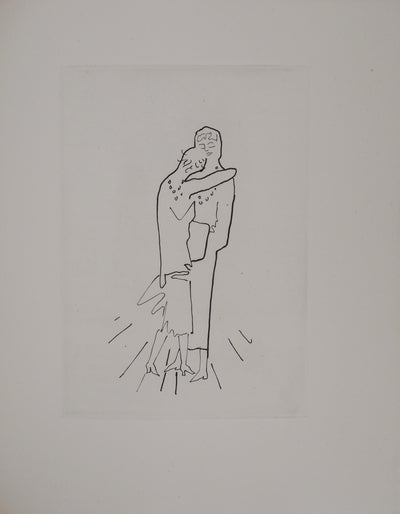 Jean COCTEAU : Le bal du comte d'Orgel : Douceur maternelle, Gravure originale (vue générale) - Crédit photo : Galerie Art.Paris