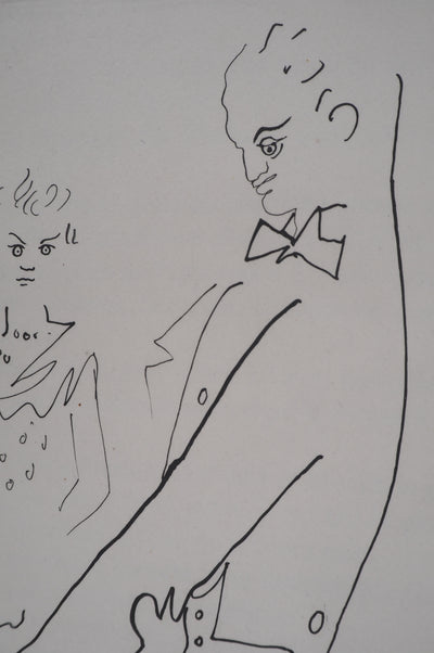 Jean COCTEAU : Le bal du comte d'Orgel : Retrouvailles entre amis, Gravure originale (photo de détail 2) - Crédit photo : Galerie Art.Paris