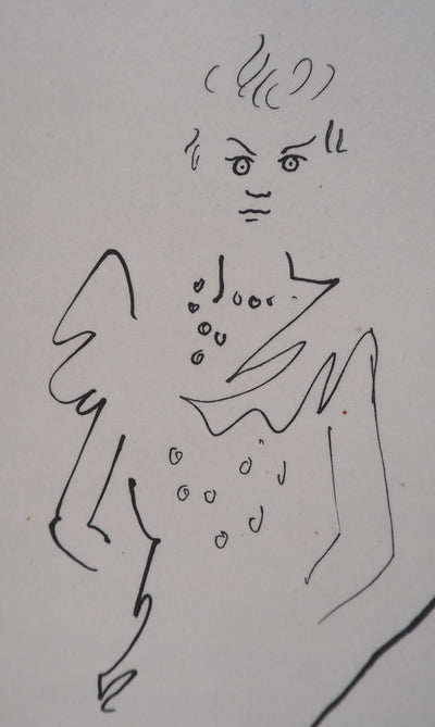 Jean COCTEAU : Le bal du comte d'Orgel : Retrouvailles entre amis, Gravure originale (photo de détail 3) - Crédit photo : Galerie Art.Paris