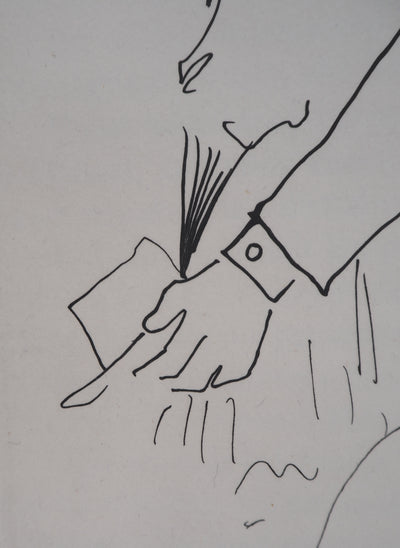 Jean COCTEAU : Le bal du comte d'Orgel : Retrouvailles entre amis, Gravure originale (photo de détail 4) - Crédit photo : Galerie Art.Paris