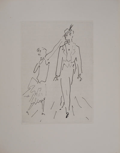 Jean COCTEAU : Le bal du comte d'Orgel : Essayages, Gravure originale (vue générale) - Crédit photo : Galerie Art.Paris