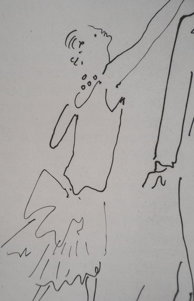 Jean COCTEAU : Le bal du comte d'Orgel : Essayages, Gravure originale (photo de détail 3) - Crédit photo : Galerie Art.Paris