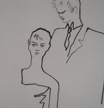 Jean COCTEAU : Le bal du comte d'Orgel : Les amoureux, Gravure originale (photo de détail 5) - Crédit photo : Galerie Art.Paris