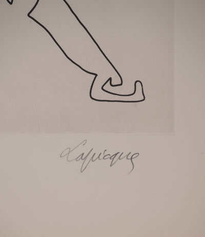 Charles LAPICQUE : La mort en goguette, Gravure originale signée