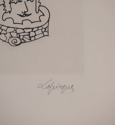 Charles LAPICQUE : Portraits XII, Labyrinthe, Gravure originale signée