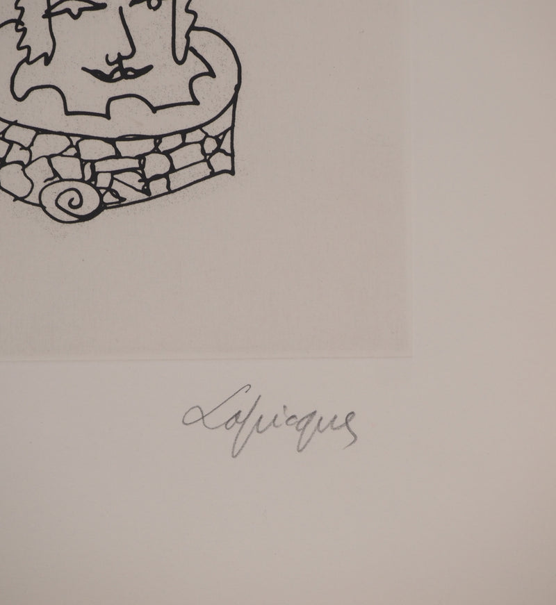 Charles LAPICQUE : Portraits XII, Labyrinthe, Gravure originale signée