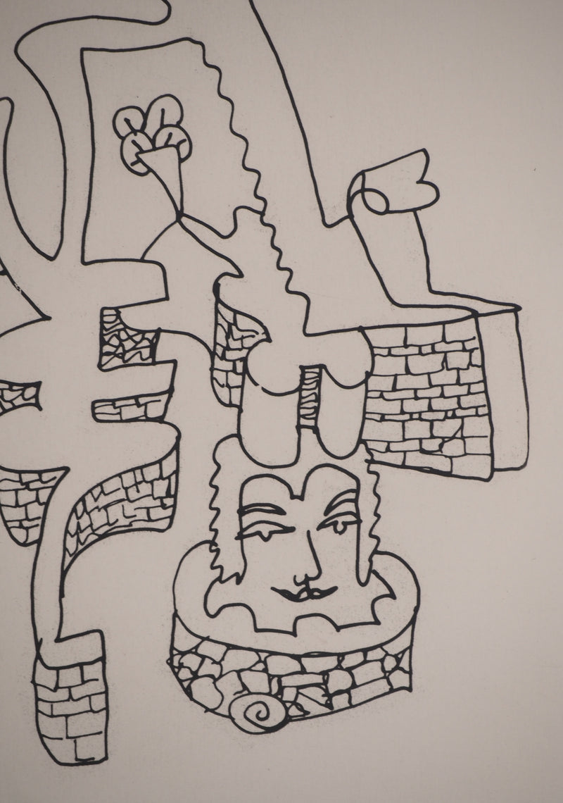 Charles LAPICQUE : Portraits XII, Labyrinthe, Gravure originale signée