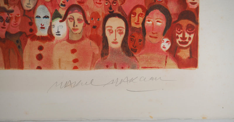 Marcel MARCEAU: Family of Mimes, Original signed lithograph