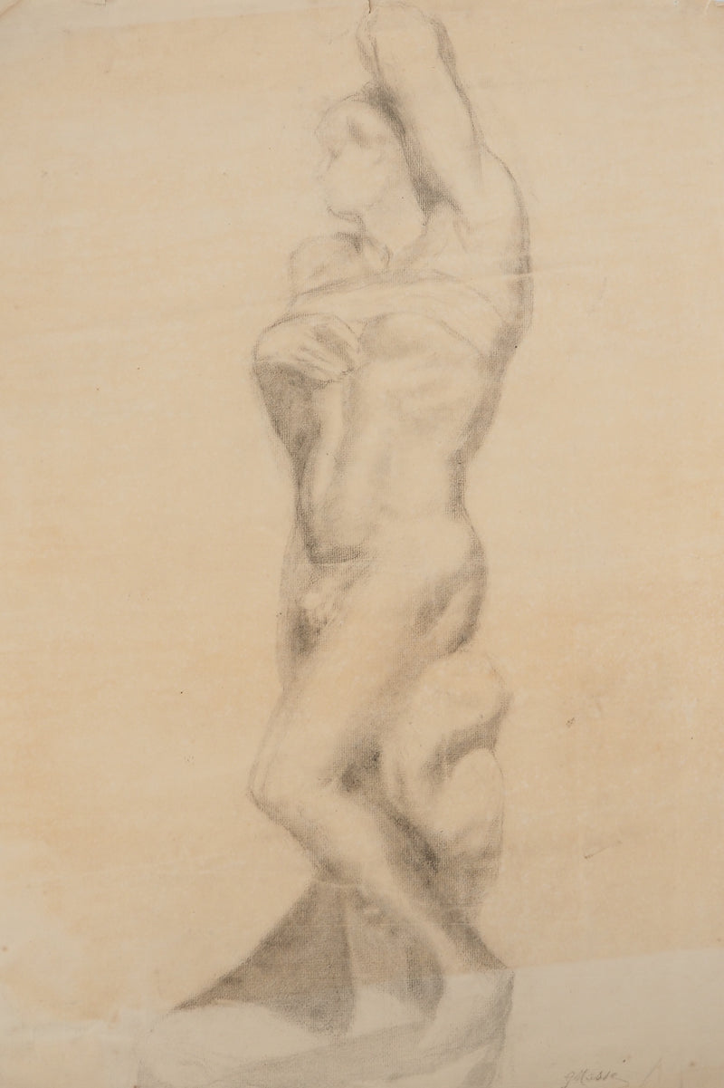 G. MASSE : Nu féminin, Dessin original signé