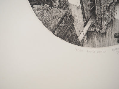 Philippe Mohlitz: The Barricade, Original signed engraving
