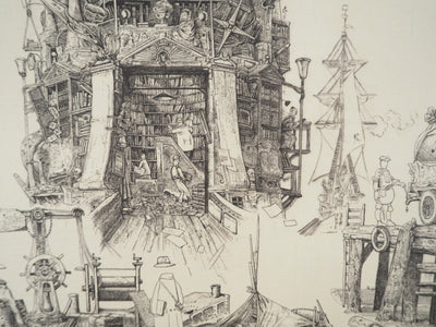 Philippe MOHLITZ: Failed clog, Original signed engraving