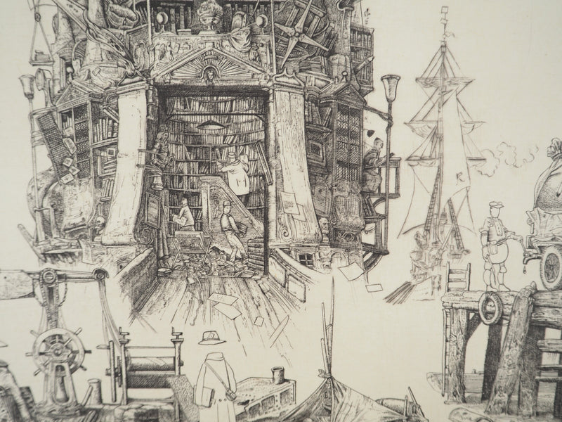 Philippe MOHLITZ: Failed clog, Original signed engraving