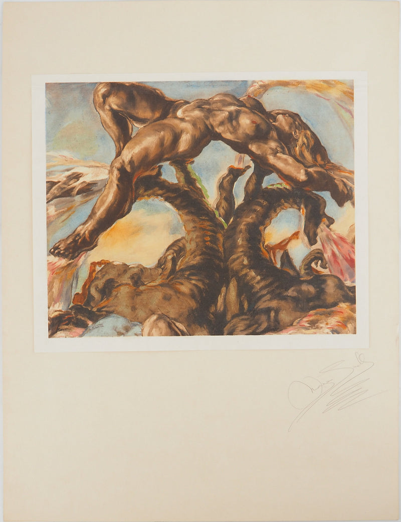 BT Maria MORGAN, SNELL: The Man and the Lion, Original Signed Lithograph