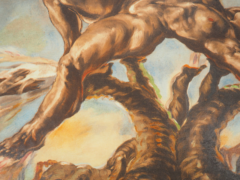 BT Maria MORGAN, SNELL: The Man and the Lion, Original Signed Lithograph