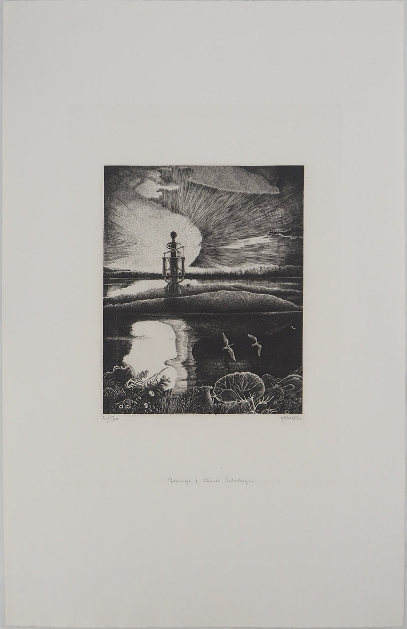 Philippe MOHLITZ: Failed clog, Original signed engraving