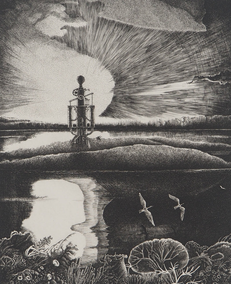 Philippe MOHLITZ: Failed clog, Original signed engraving