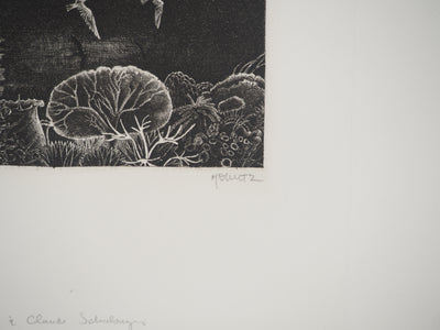 Philippe MOHLITZ: Failed clog, Original signed engraving