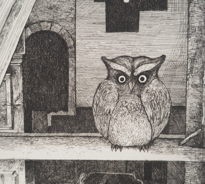 Philippe MOHLITZ : Sous les toits, Gravure originale signée
