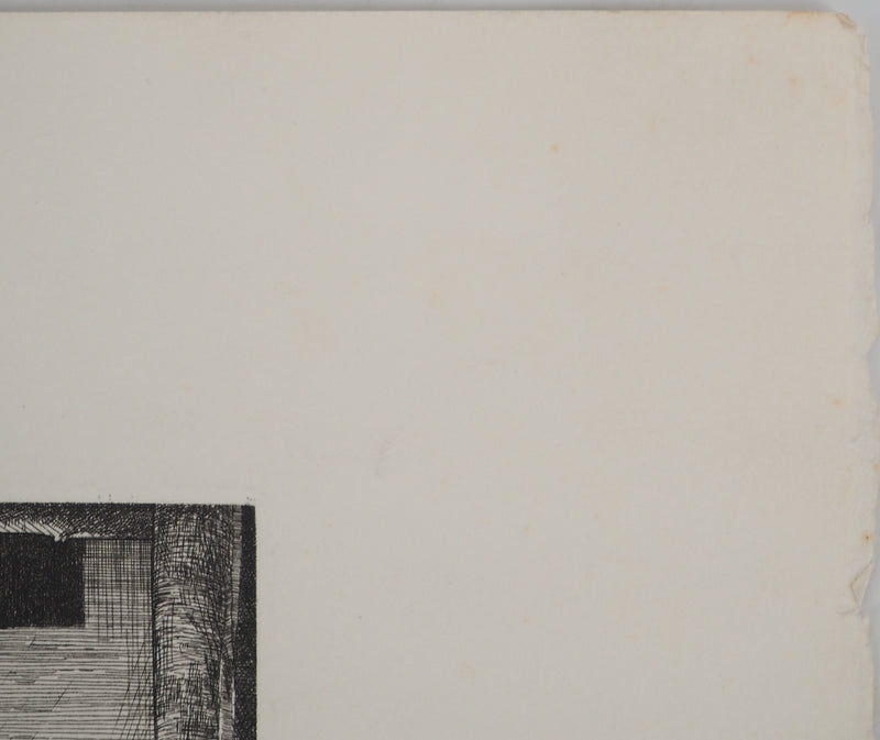 Philippe MOHLITZ : Sous les toits, Gravure originale signée