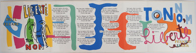 Fernand Leger : Liberté j’écris ton nom, Sérigraphie signée