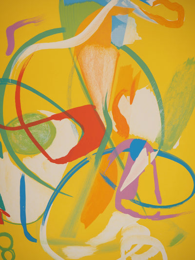 André LANSKOY : Composition jaune, Lithographie originale