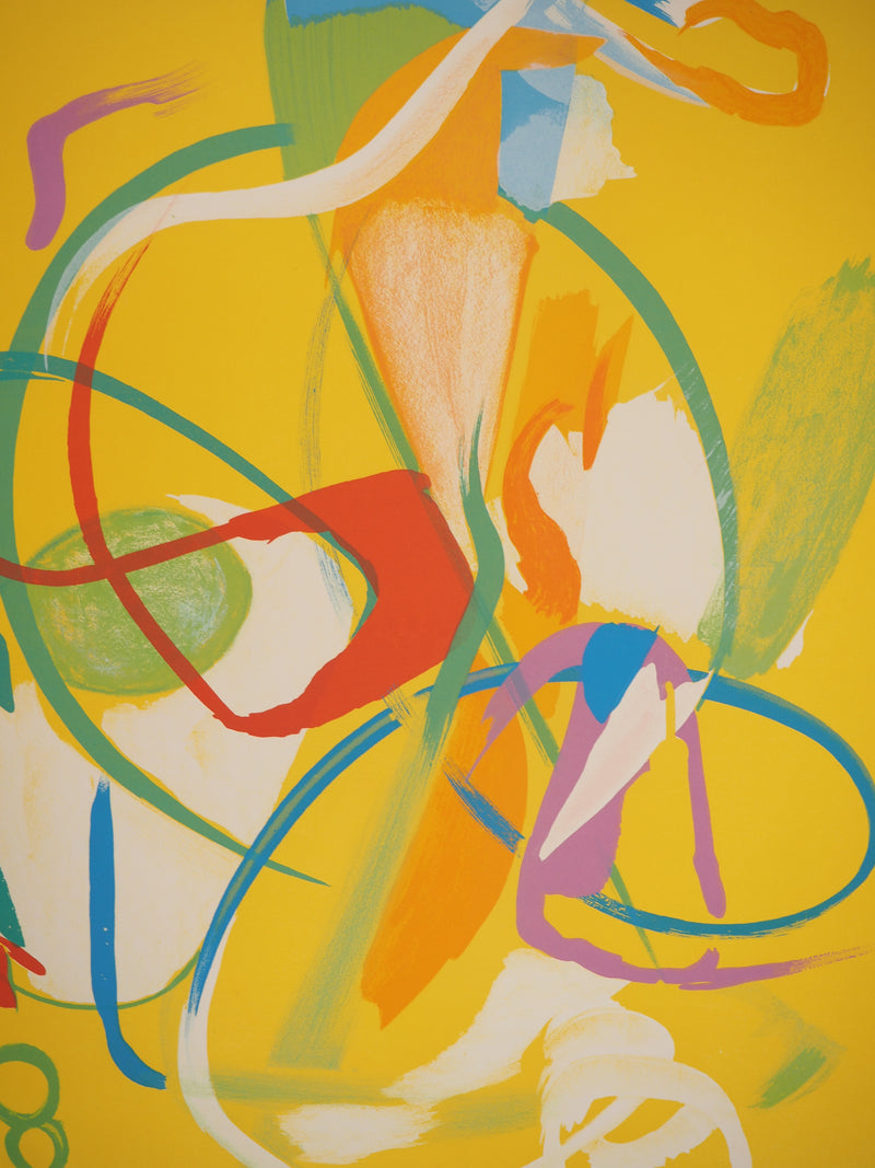 André LANSKOY : Composition jaune, Lithographie originale