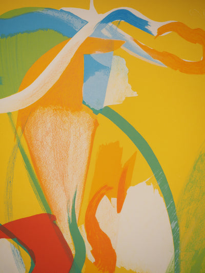 André LANSKOY : Composition jaune, Lithographie originale
