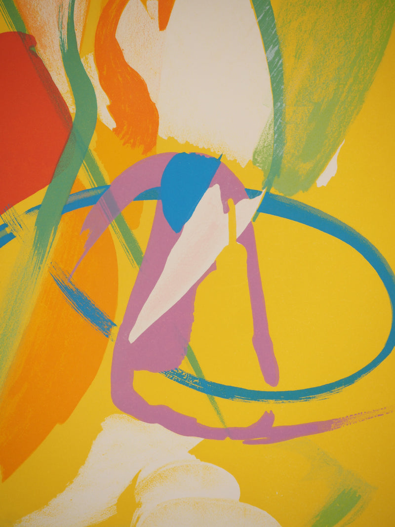 André LANSKOY : Composition jaune, Lithographie originale