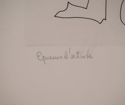 Charles LAPICQUE : Portraits XII, Cassandre, Gravure originale signée