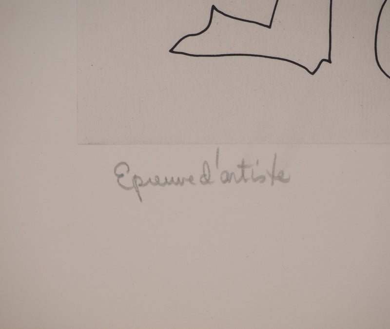 Charles LAPICQUE : Portraits XII, Cassandre, Gravure originale signée