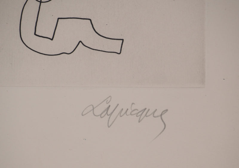 Charles LAPICQUE : Portraits XII, Cassandre, Gravure originale signée