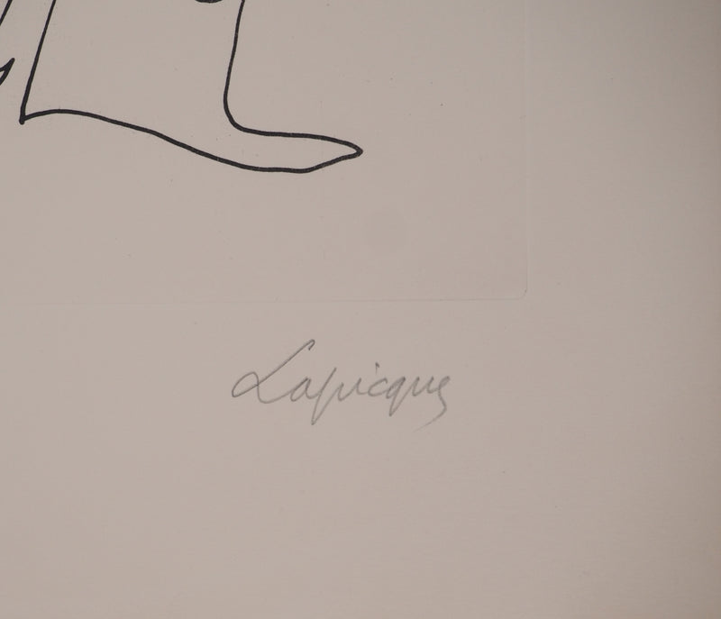 Charles LAPICQUE : Portraits XII, Zoroastre, Gravure originale signée