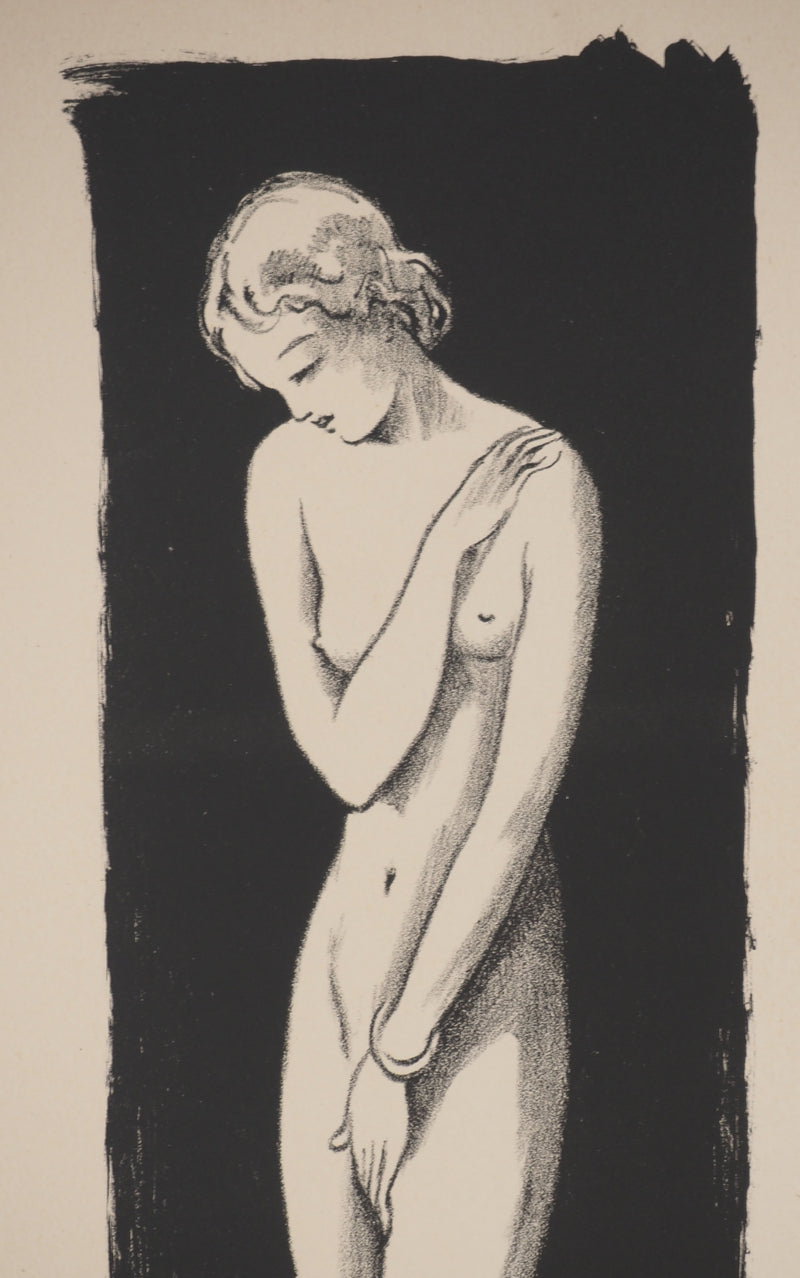 Jacques NAM : La femme au chat, Lithographie originale signée