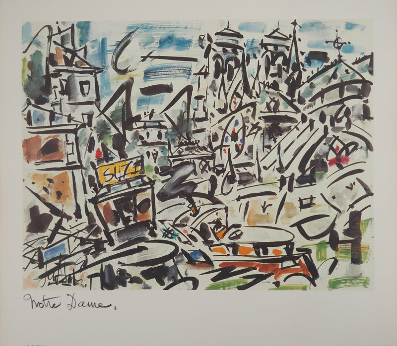 Gen PAUL : Notre-Dame, Paris, Lithographie signée