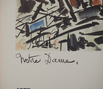 Gen PAUL : Notre-Dame, Paris, Lithographie signée