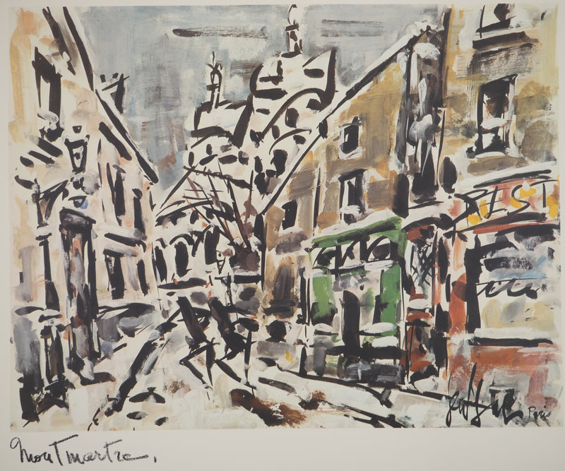 Gen PAUL : Montmartre, Paris, Lithographie signée