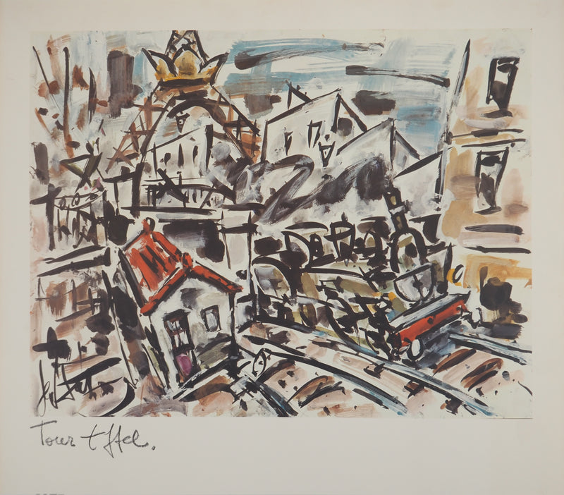 Gen PAUL : Tour Eiffel, Paris, Lithographie originale signée