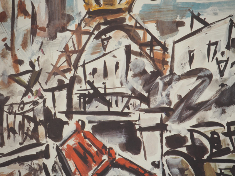 Gen PAUL : Tour Eiffel, Paris, Lithographie originale signée