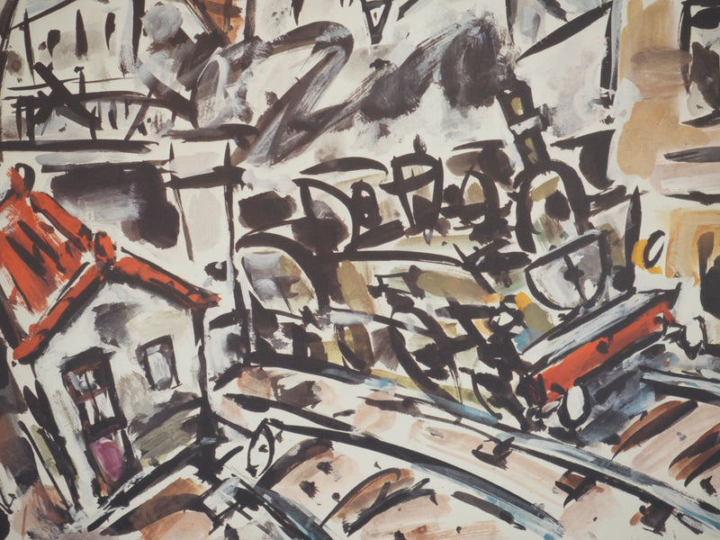 Gen PAUL : Tour Eiffel, Paris, Lithographie originale signée