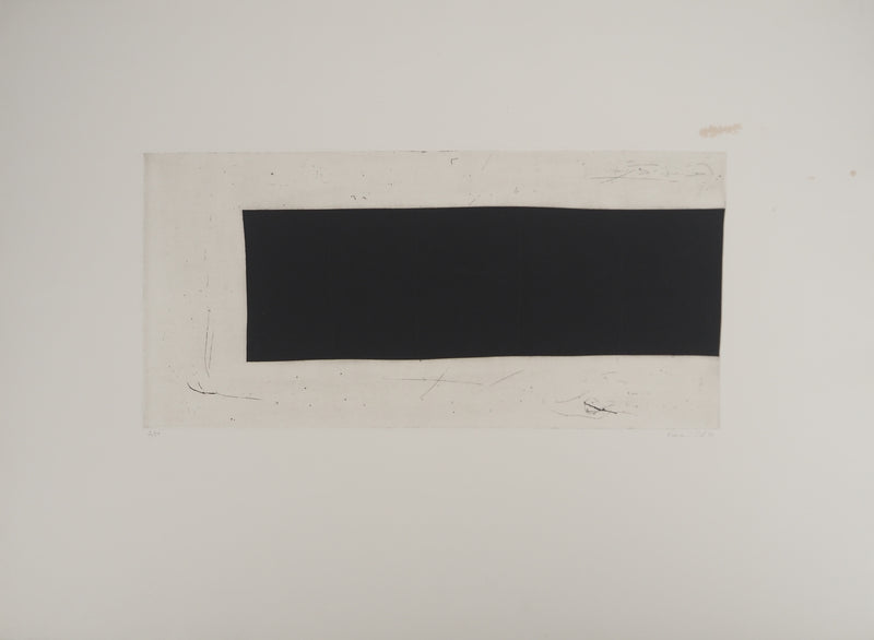 Francesc Pol : Rectangle noir, Gravure originale signée
