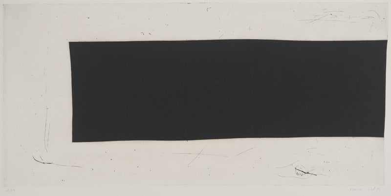 Francesc Pol : Rectangle noir, Gravure originale signée